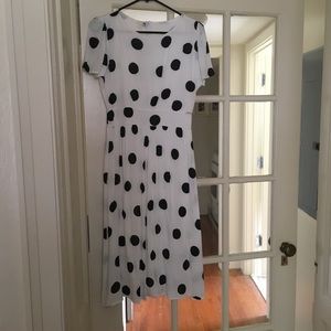 Gorgeous black and white polka dot dress